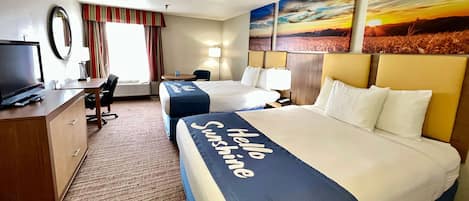Iron/ironing board, free WiFi, bed sheets, alarm clocks