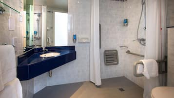 Standard Room, 1 Double Bed, Accessible (with Free Hot Breakfast) | Bathroom | Shower, free toiletries, hair dryer, towels