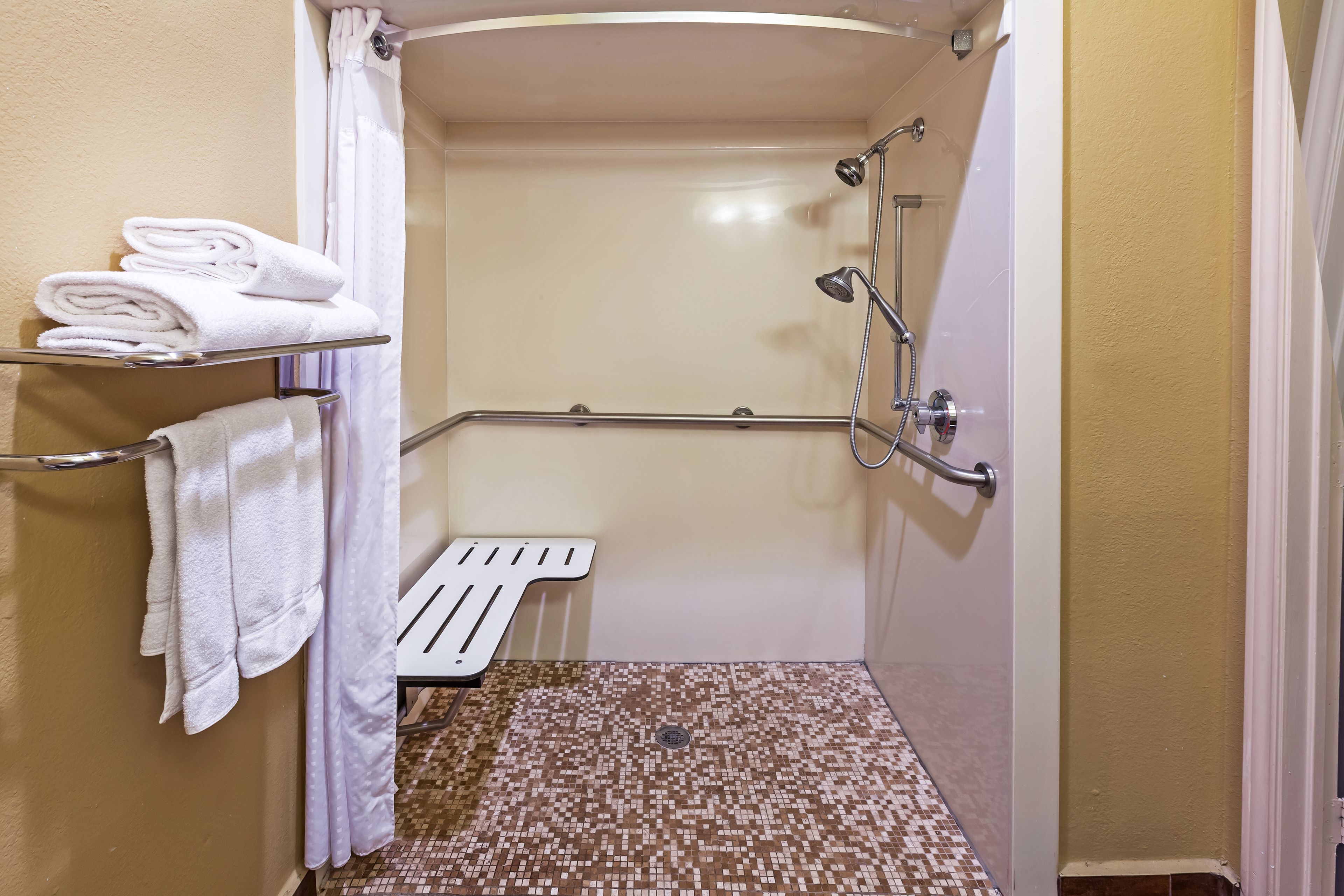 free toiletries, hair dryer, towels, soap