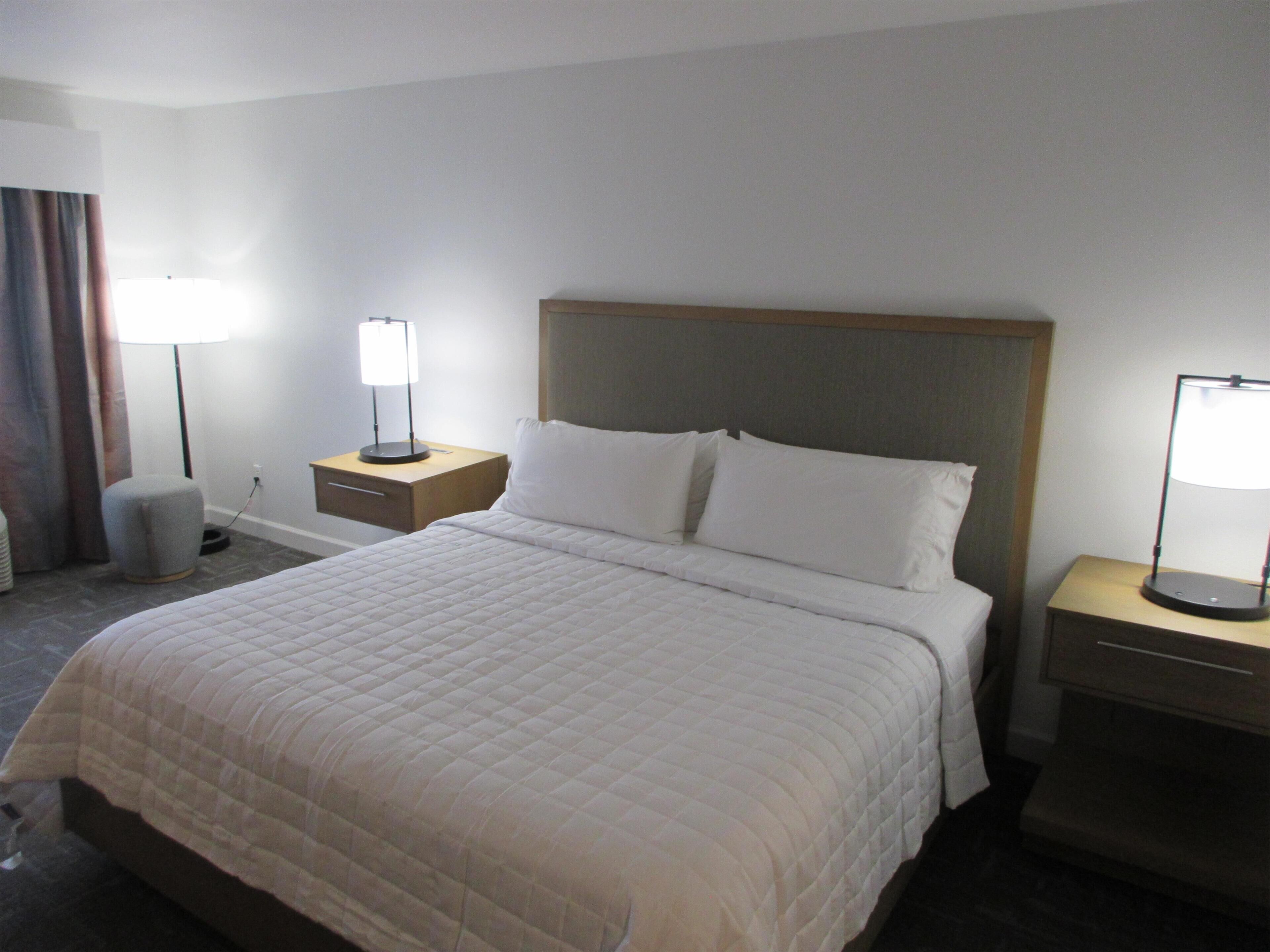 Suite, 1 King Bed, Accessible, Refrigerator & Microwave (Separate Living Room;with Sofabed) | Down duvets, in-room safe, desk, laptop workspace