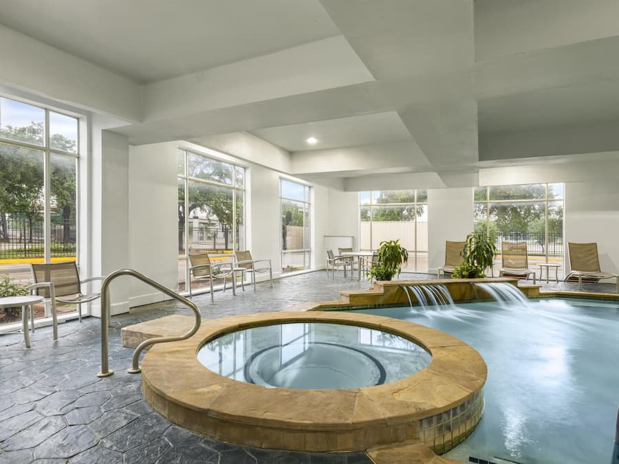 Indoor pool, outdoor pool