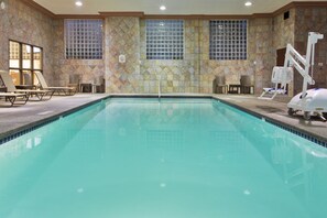 Indoor pool, pool loungers