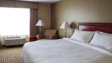 Desk, blackout drapes, iron/ironing board, free cribs/infant beds