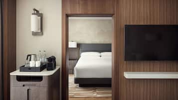 Premium bedding, down comforters, minibar, in-room safe