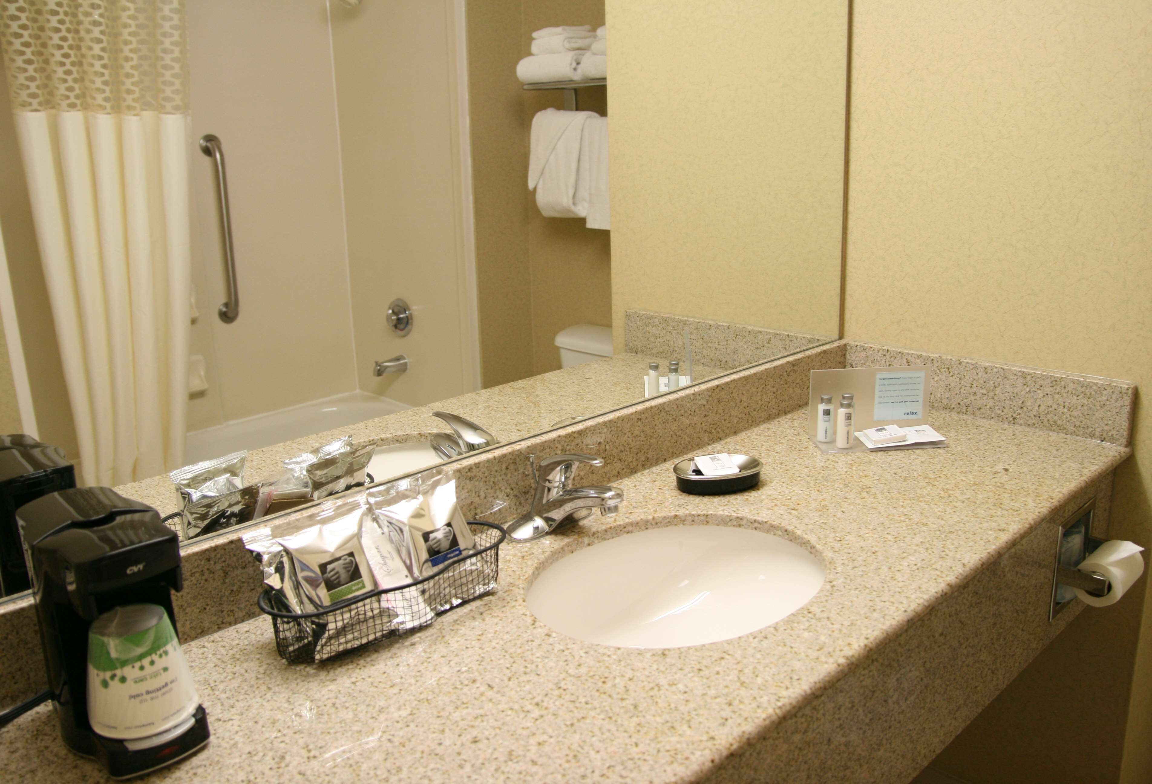 free toiletries, hair dryer, bathrobes, towels