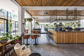 Breakfast, lunch, dinner served; Mediterranean cuisine, garden views