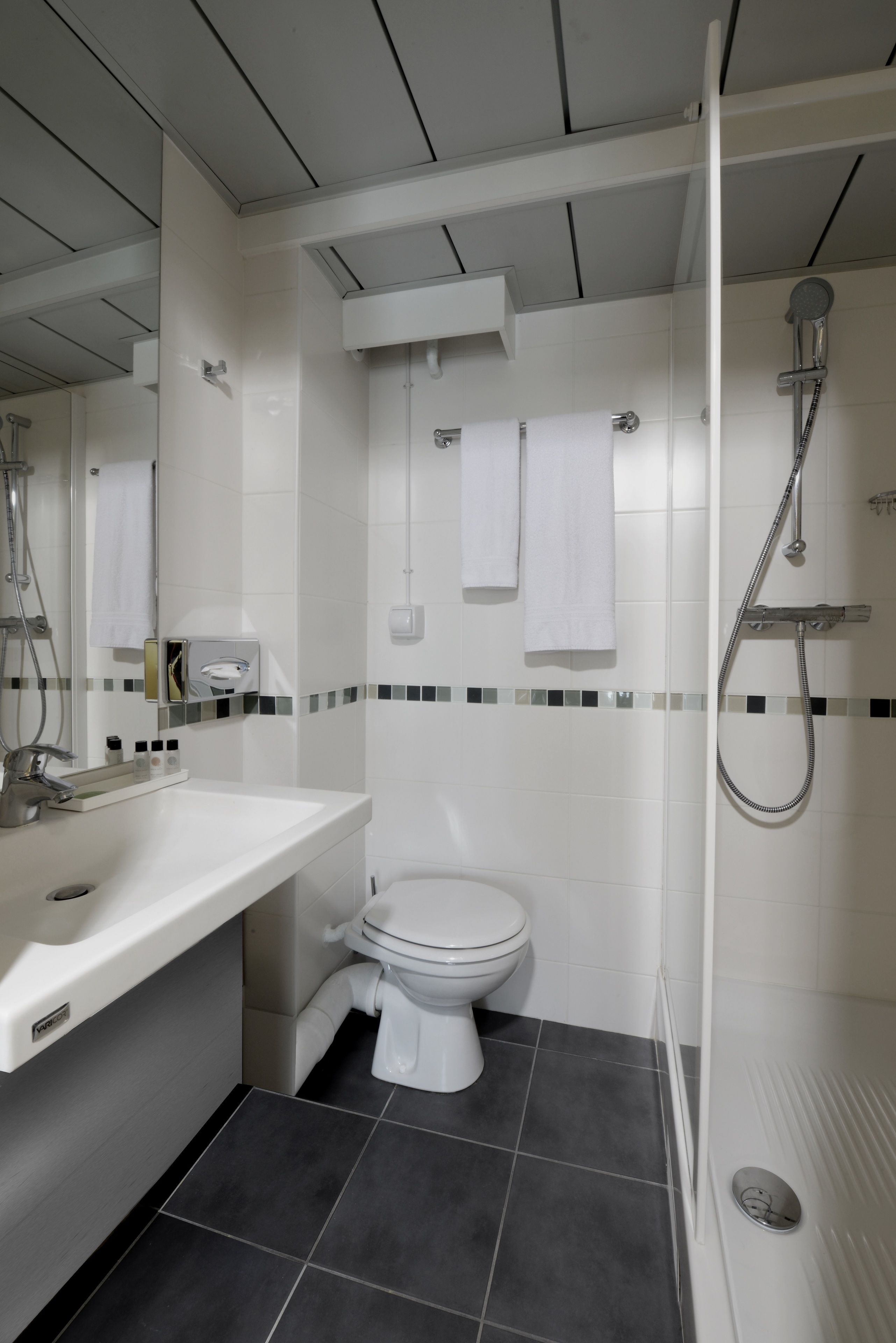 free toiletries, hair dryer, towels