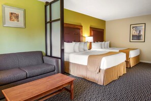 Suite, 2 Queen Beds, Non Smoking | Blackout drapes, iron/ironing board, free WiFi, bed sheets - Quality Inn & Suites at Coos Bay (North Bend)