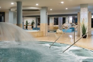 Sauna, hot tub, steam room, body treatments, mud baths