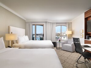 Signature Room, 2 Queen Beds, Harbour View | Hypo-allergenic bedding, in-room safe, desk, laptop workspace