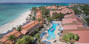 3 outdoor pools, pool umbrellas, pool loungers