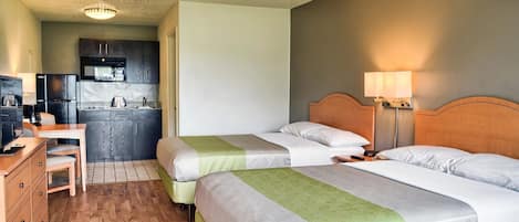 Blackout drapes, free WiFi, bed sheets, alarm clocks