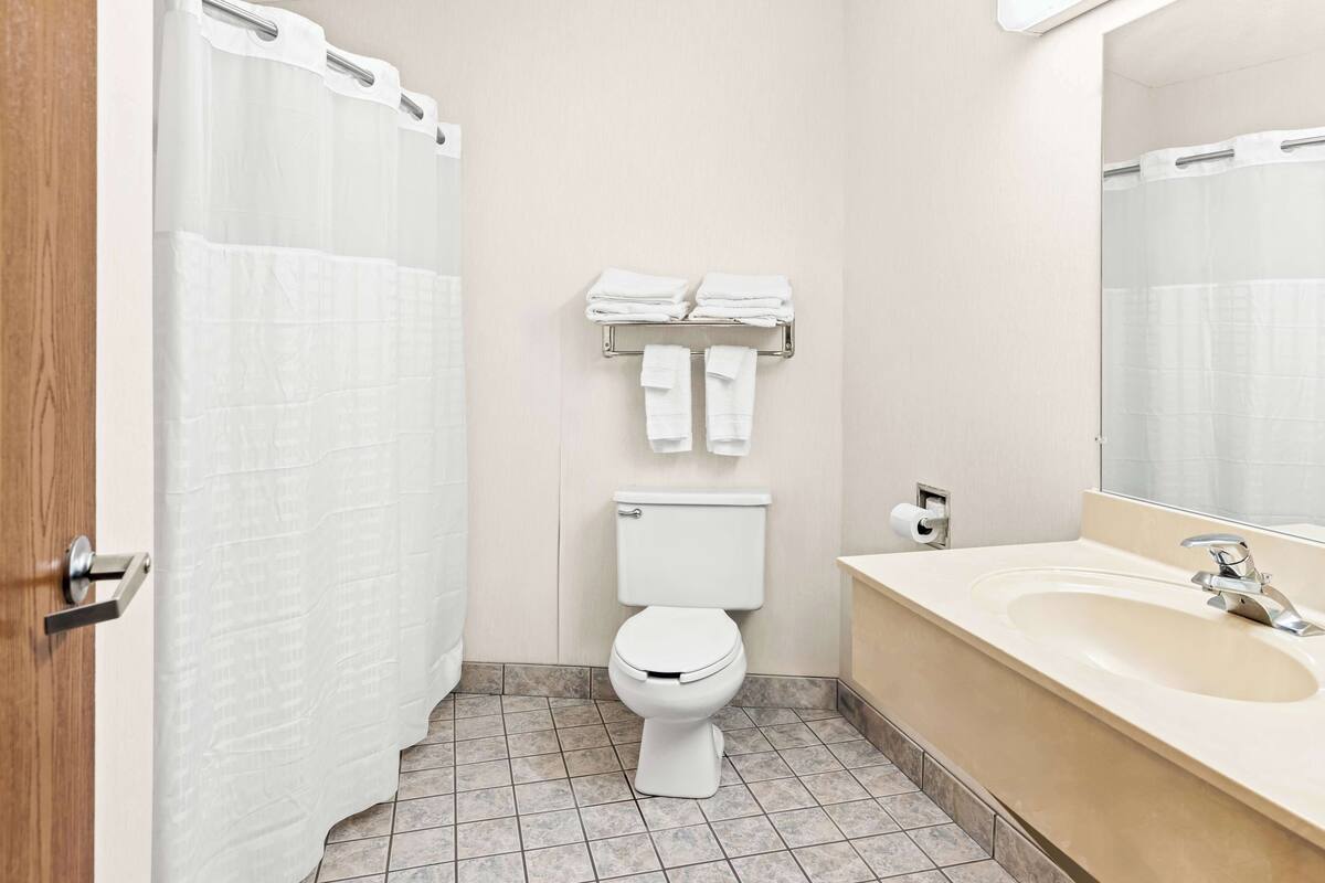 room, 1 king bed, non smoking, jetted tub | bathroom | free toiletries, hair dryer, towels