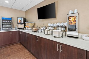 Free daily buffet breakfast