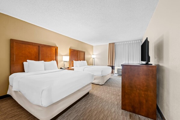 Room, 2 Queen Beds, Accessible, Non Smoking | Premium bedding, desk, laptop workspace, iron/ironing board