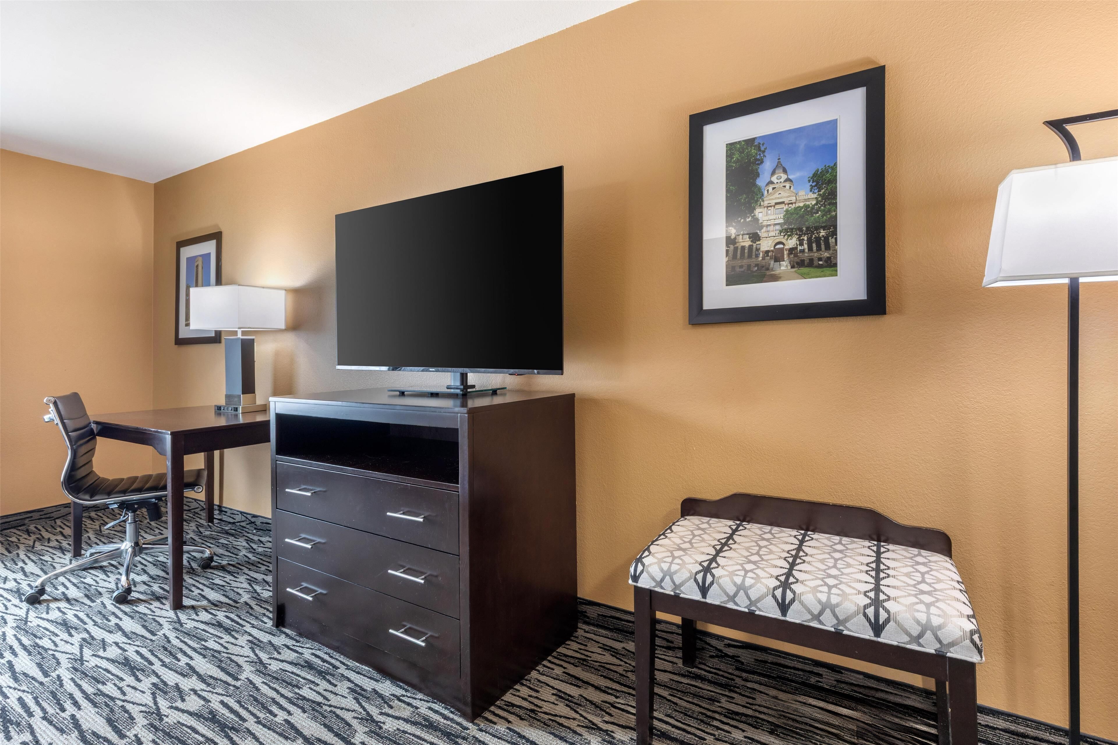 standard room, 2 queen beds, non smoking, refrigerator & microwave | pillow-top beds, in-room safe, desk, laptop workspace