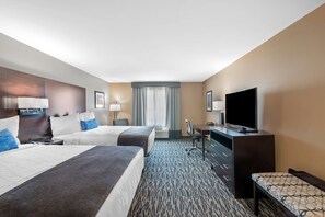 Standard Room, 2 Queen Beds, Accessible, Bathtub | 1 bedroom, pillowtop beds, in-room safe, desk