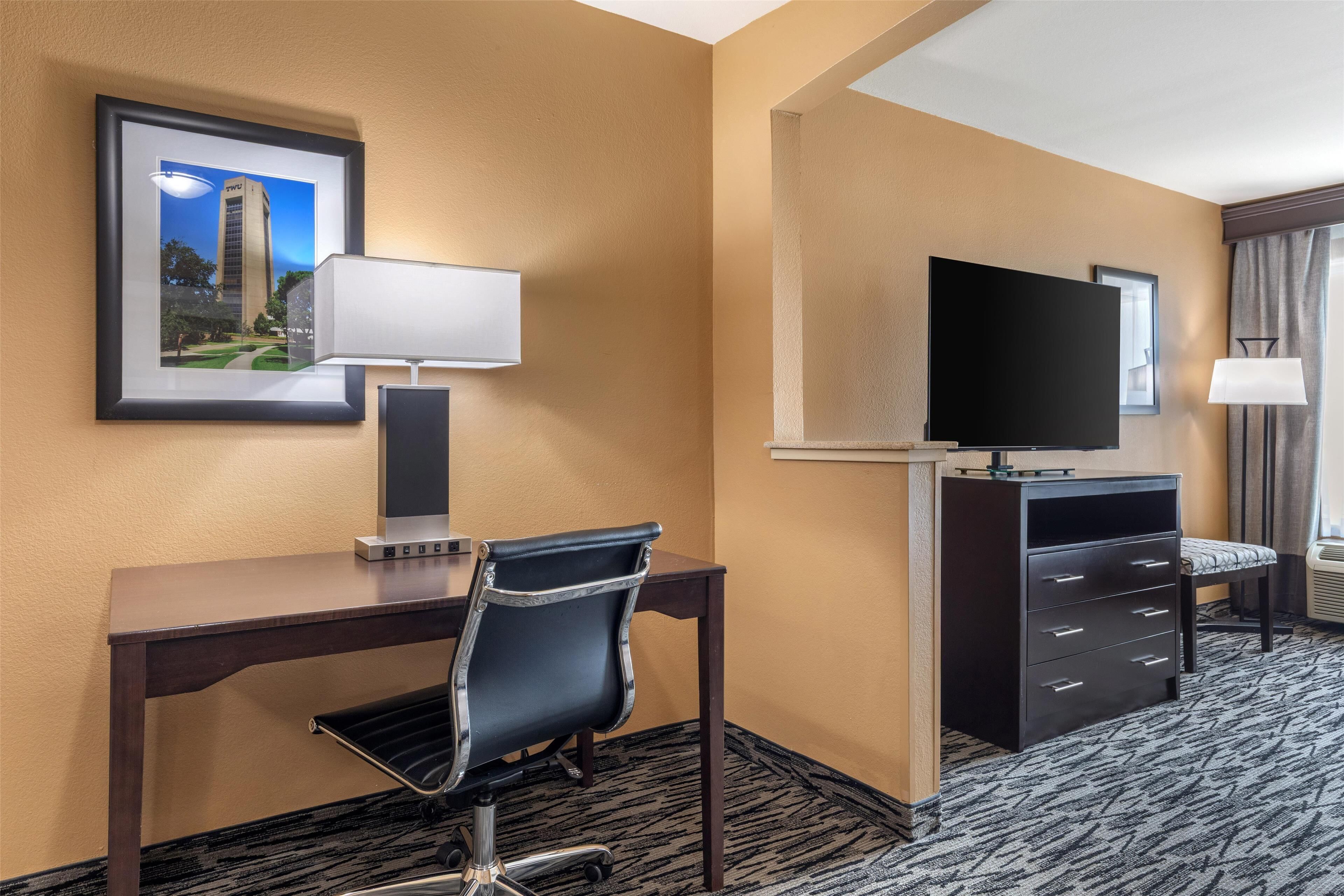 Pillow-top beds, in-room safe, desk, laptop workspace