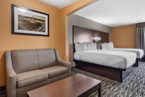 Suite, 2 Queen Beds, Non Smoking (with Single Sofabed) | Pillowtop beds, in-room safe, desk, laptop workspace