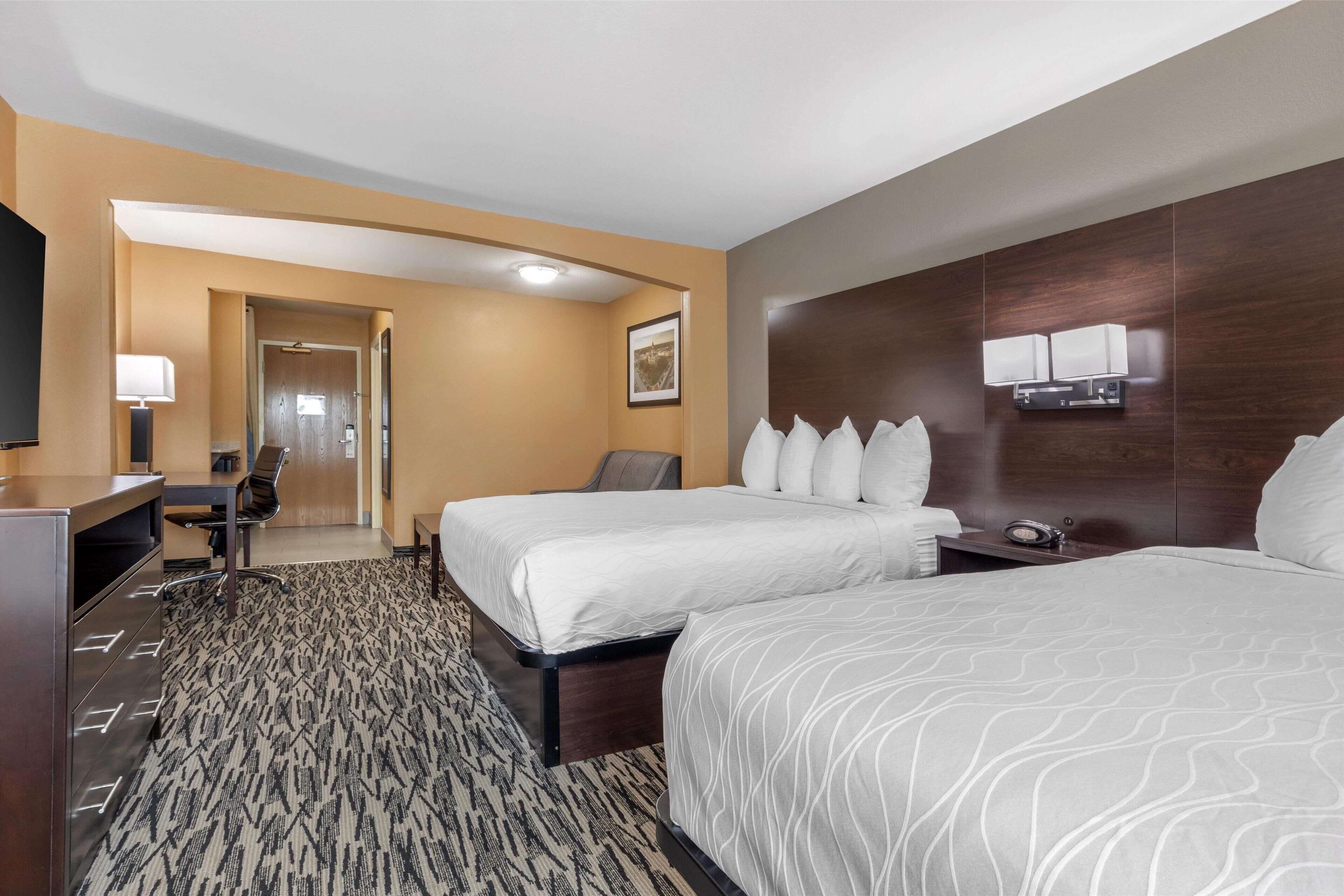 suite, 2 queen beds, non smoking (with single sofabed) | pillow-top beds, in-room safe, desk, laptop workspace