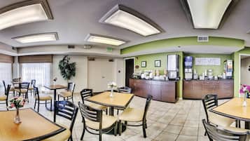 Free daily buffet breakfast