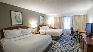 In-room safe, desk, laptop workspace, soundproofing