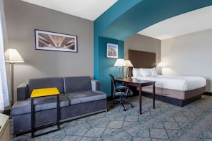 Pillowtop beds, desk, laptop workspace, blackout drapes