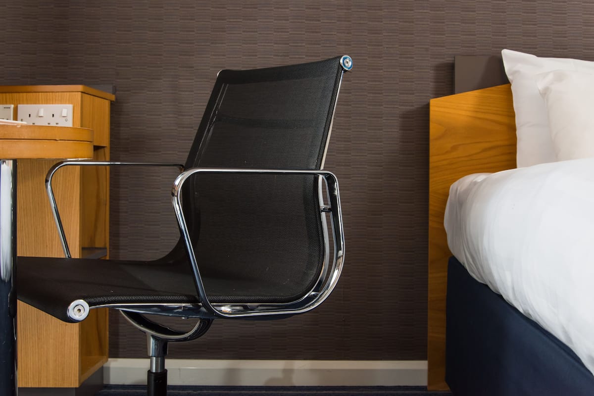 1 bedroom, desk, laptop workspace, iron/ironing board