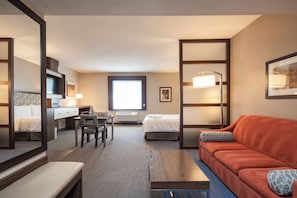 Standard Room, 1 King Bed, Accessible (Communication Accessible) | Living room | 40-inch LED TV with satellite channels, TV, video-game console