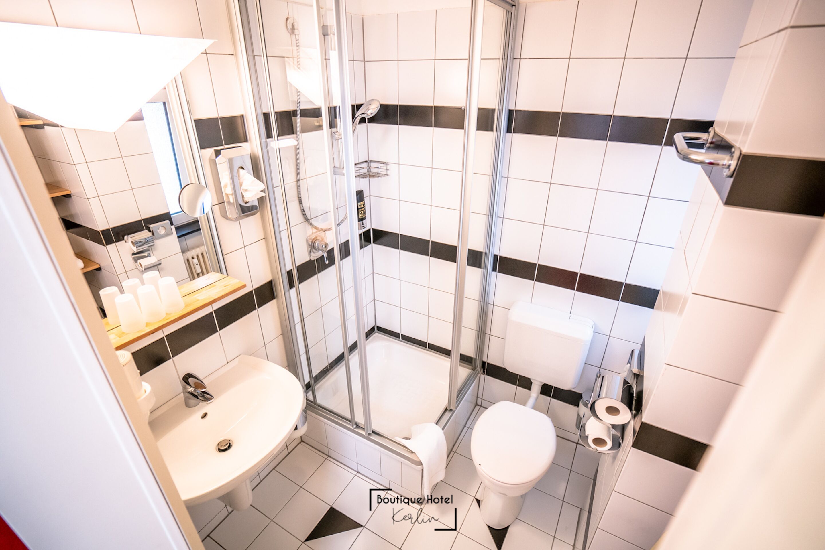 shower, eco-friendly toiletries, hair dryer, slippers