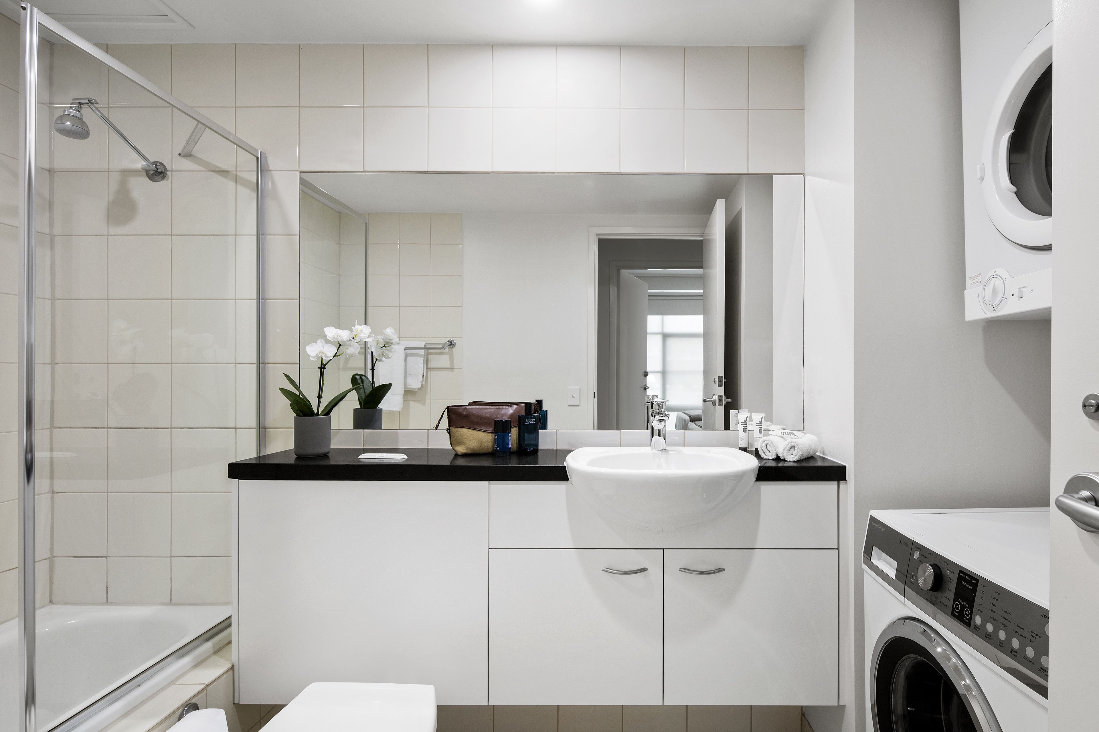 free toiletries, hair dryer, towels, soap