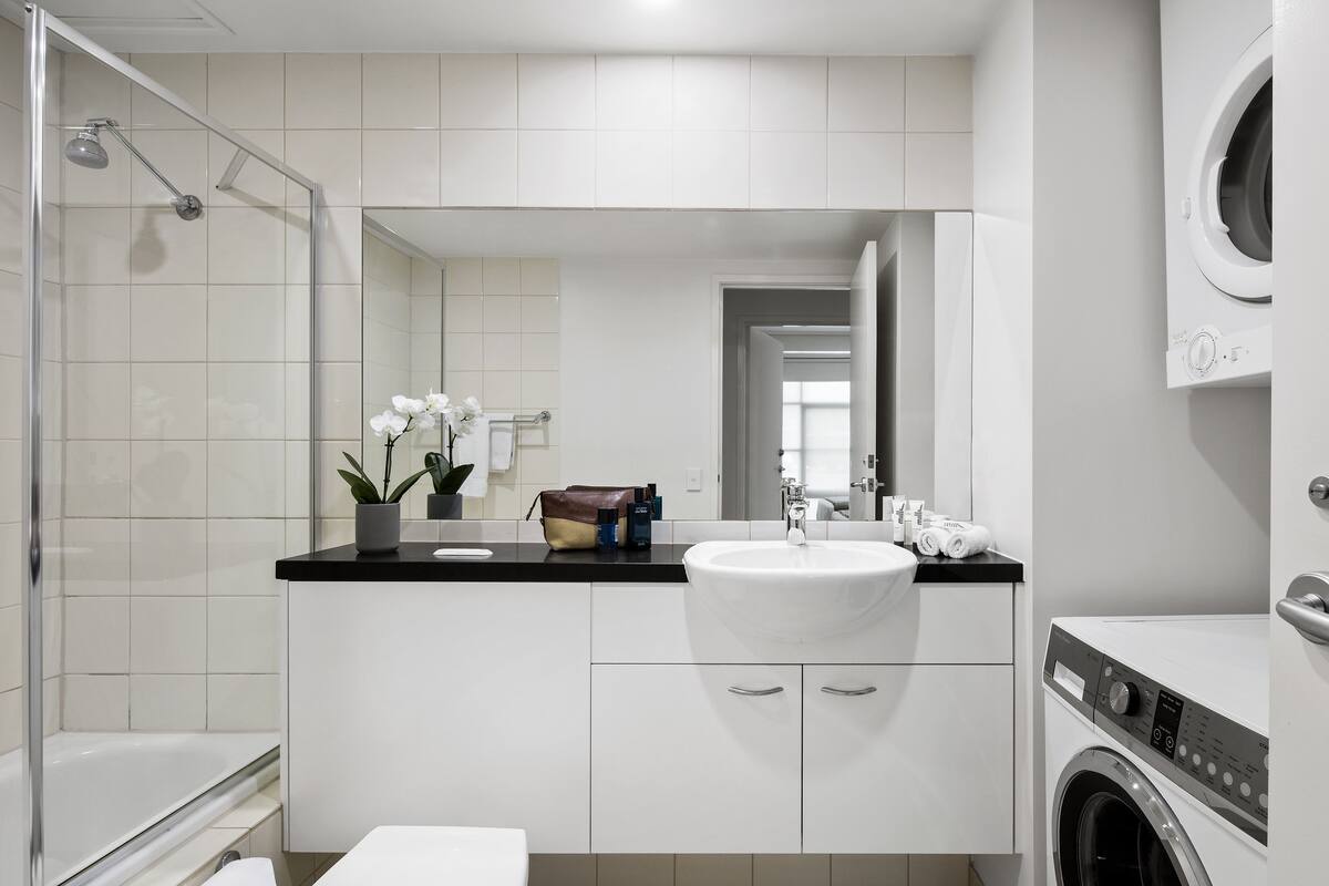 free toiletries, hair dryer, towels, soap