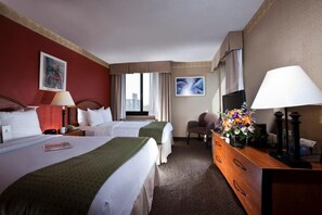 In-room safe, desk, laptop workspace, blackout curtains