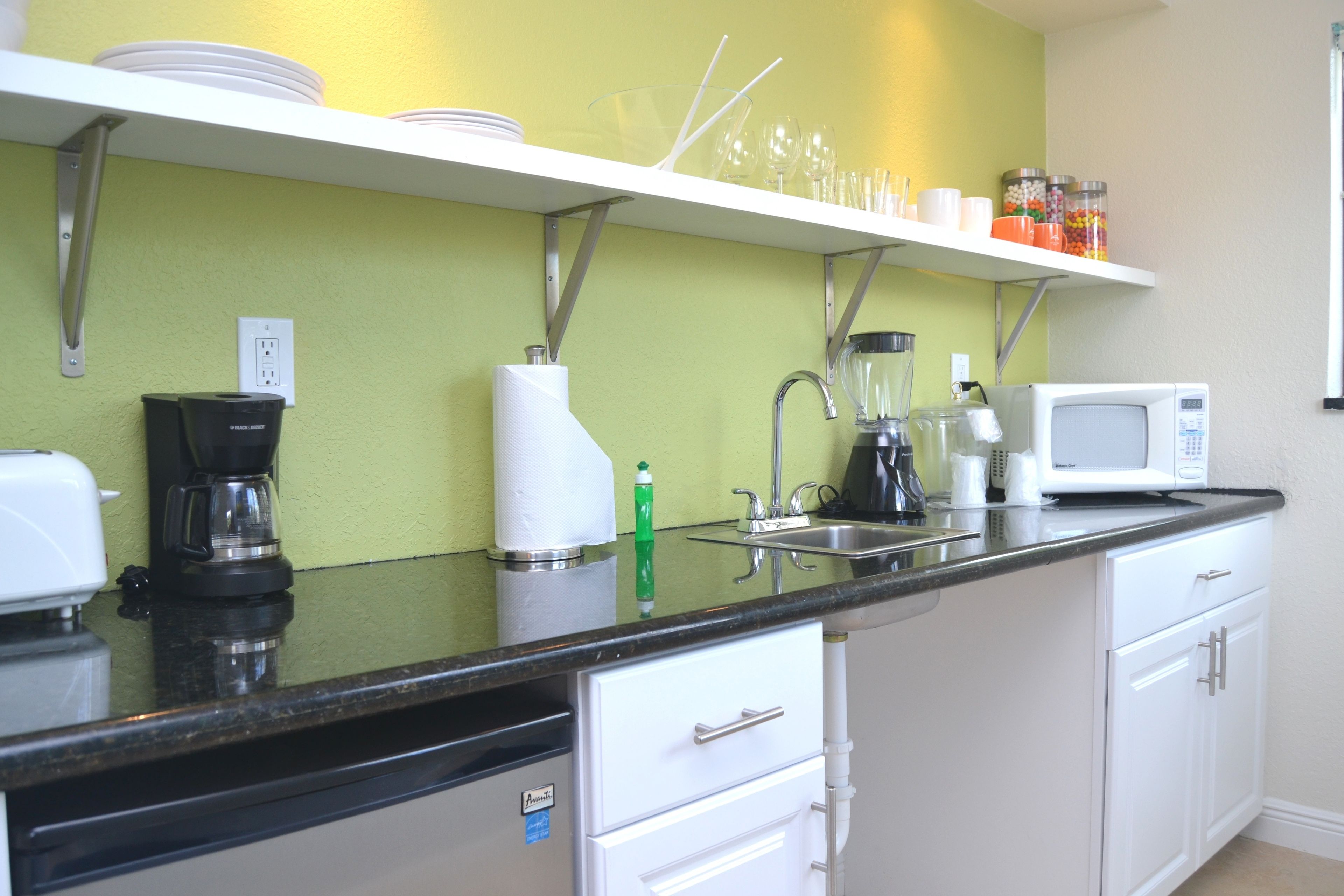 basic studio, accessible | private kitchenette | mini-fridge, microwave, coffee/tea maker, toaster