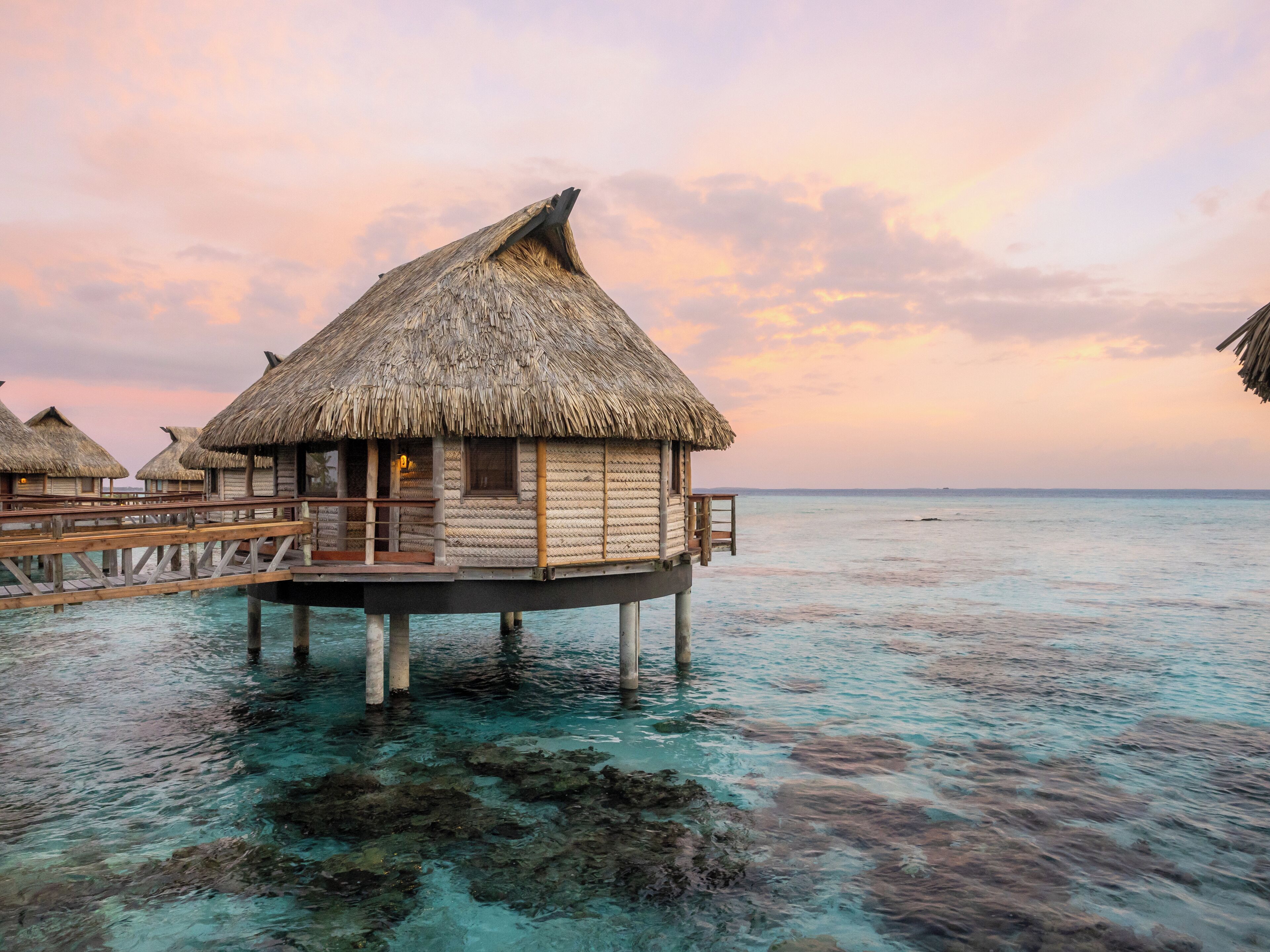 bungalow, overwater (no direct lagoon access) | terrace/patio