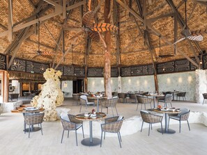 Breakfast, lunch, dinner served; ocean views