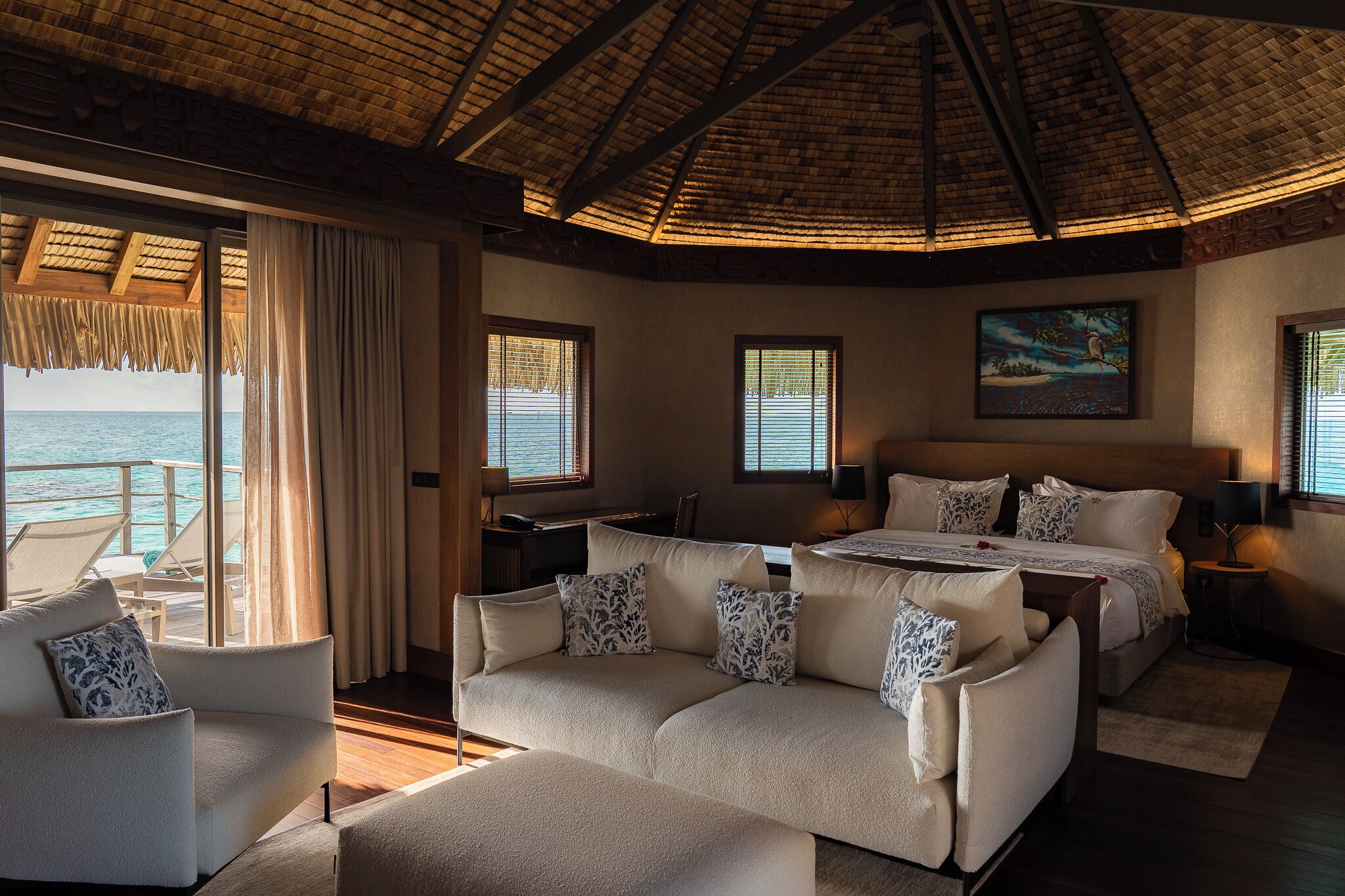 Panoramic Suite, Lagoon View, Overwater | 1 bedroom, premium bedding, minibar, in-room safe