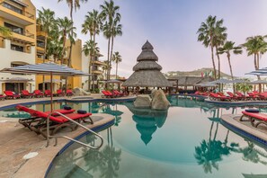 2 outdoor pools, pool umbrellas, pool loungers - Marina Fiesta Resort & Spa (Cabo San Lucas)