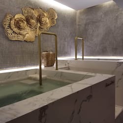 Sauna, hot tub, body treatments, aromatherapy, body wraps, body scrubs