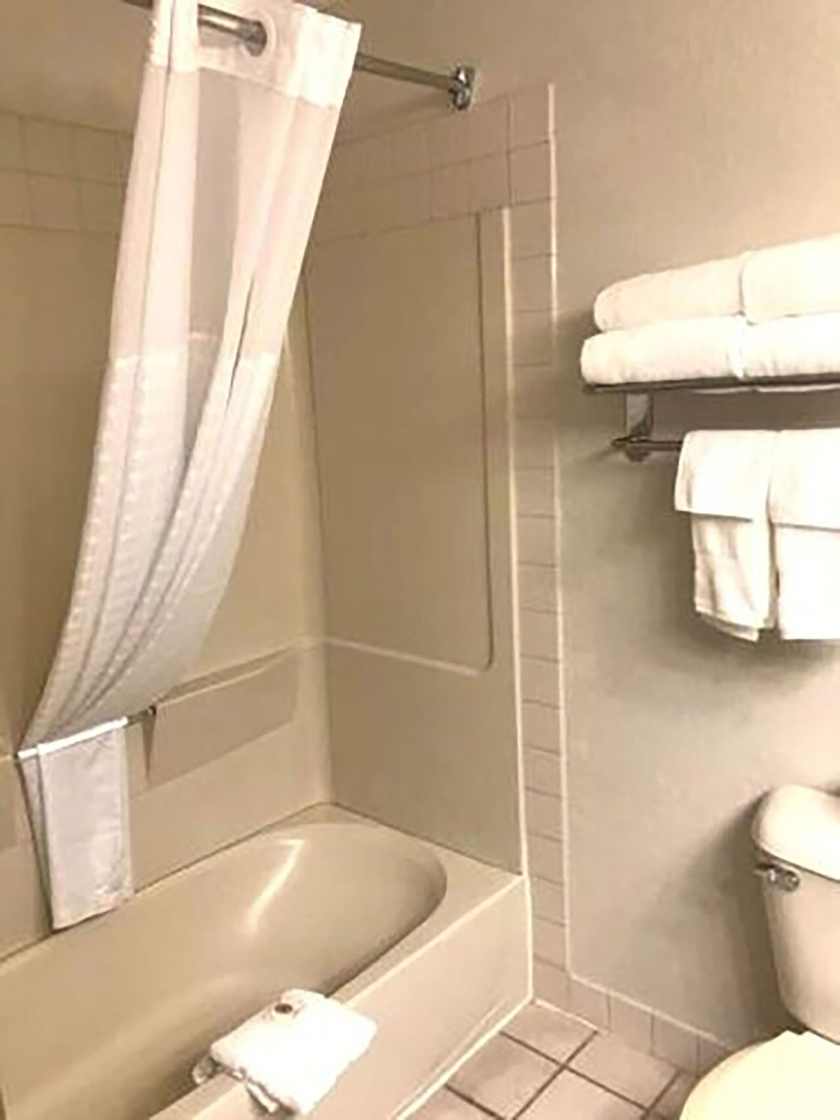 Suihkun ja ammeen yhdistelmä, ilmaiset hygieniatuotteet, hiustenkuivaaja