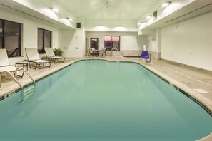 Indoor pool, open 8:00 AM to 11:00 PM, sun loungers