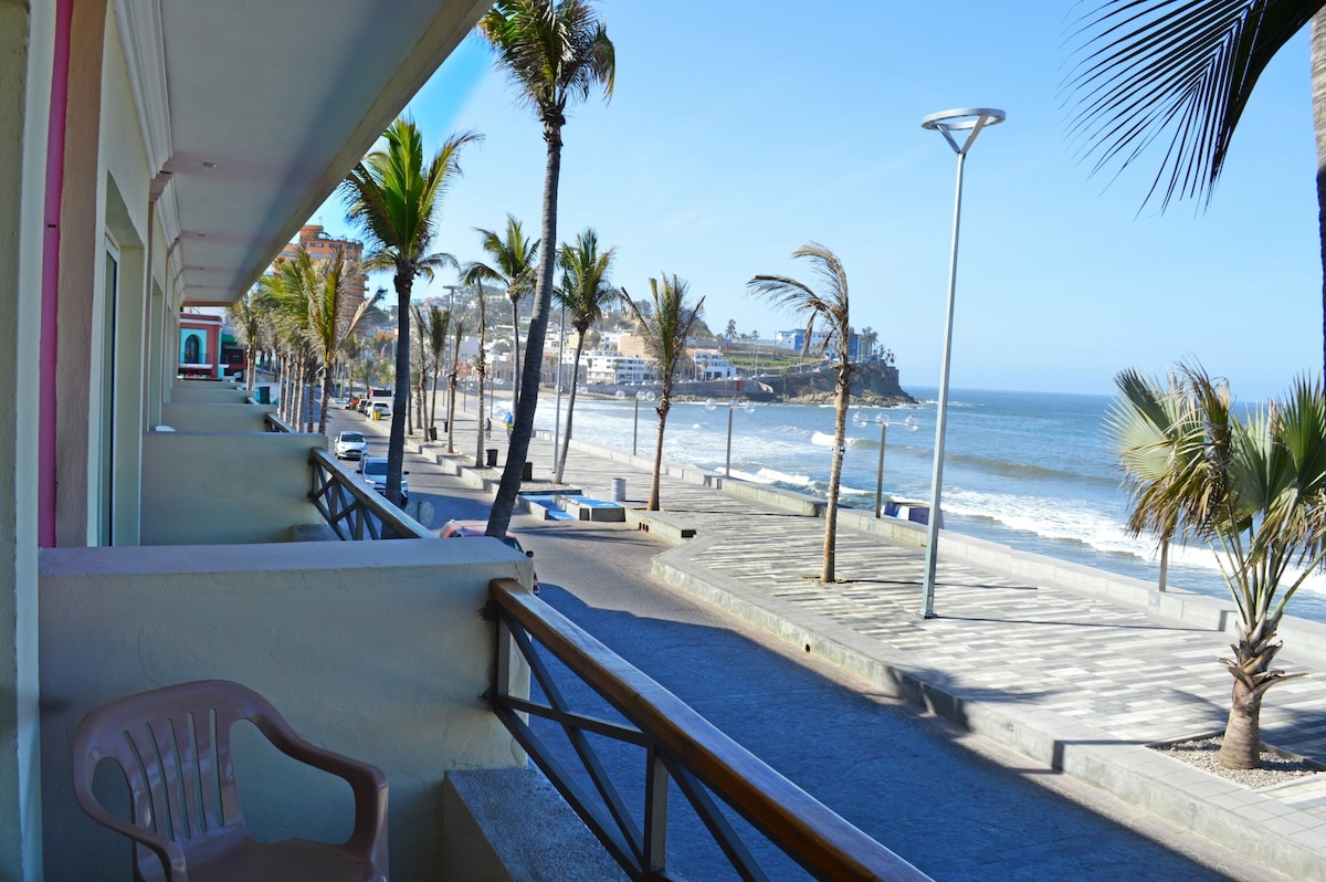 rooms of Hotel La Siesta overlooking Mazatlan beach