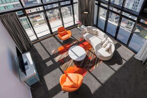 Three Bedroom Penthouse | Living area | 44-inch LCD TV with satellite channels