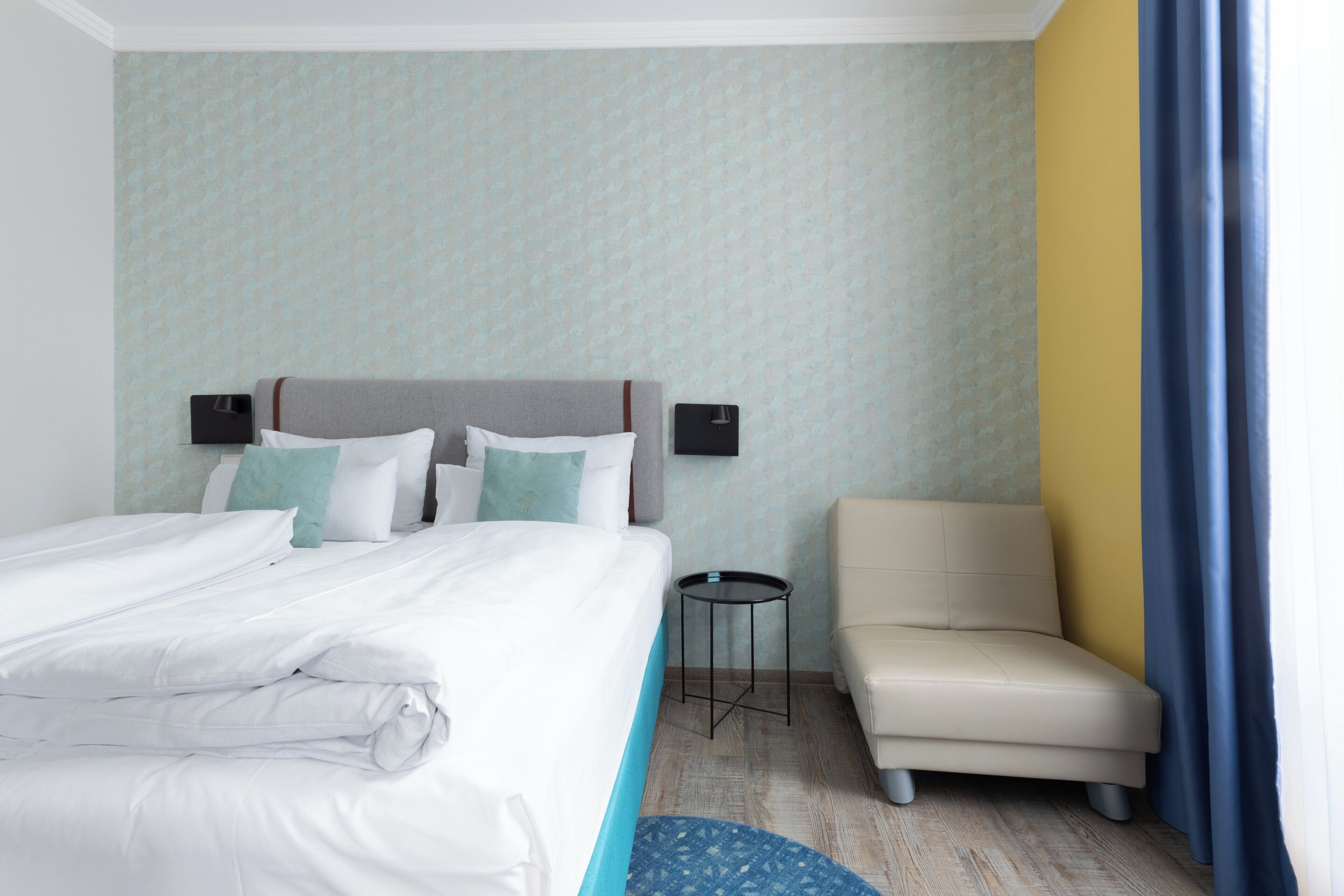 In-room safe, desk, cribs (free), WiFi (free)