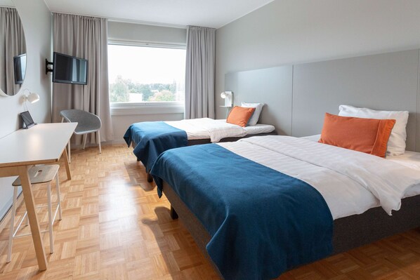 Minibar, in-room safe, desk, blackout curtains