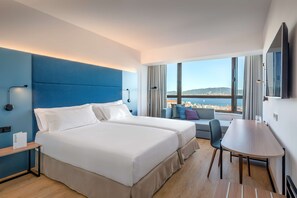 Ropa de cama de alta calidad y minibar 