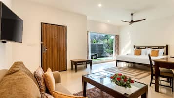 Hill View Deluxe Double Room | Premium bedding, in-room safe, desk, laptop workspace
