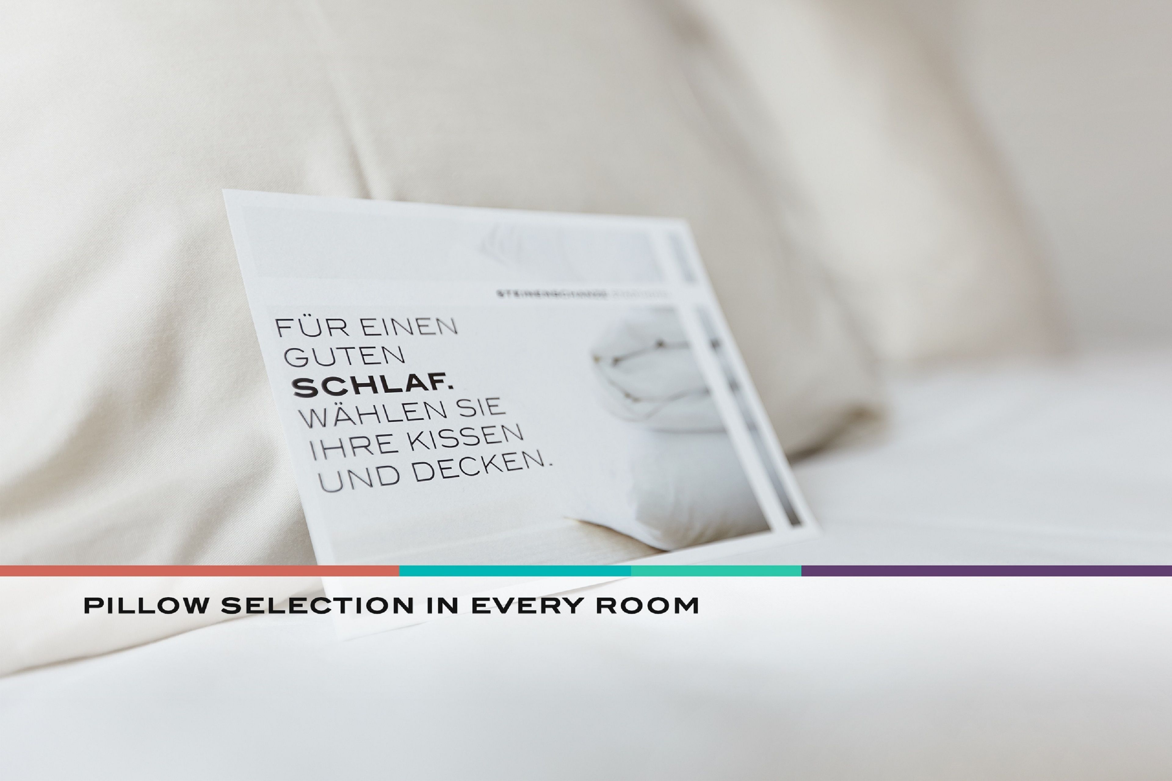 A brochure for pillow selection in every room.