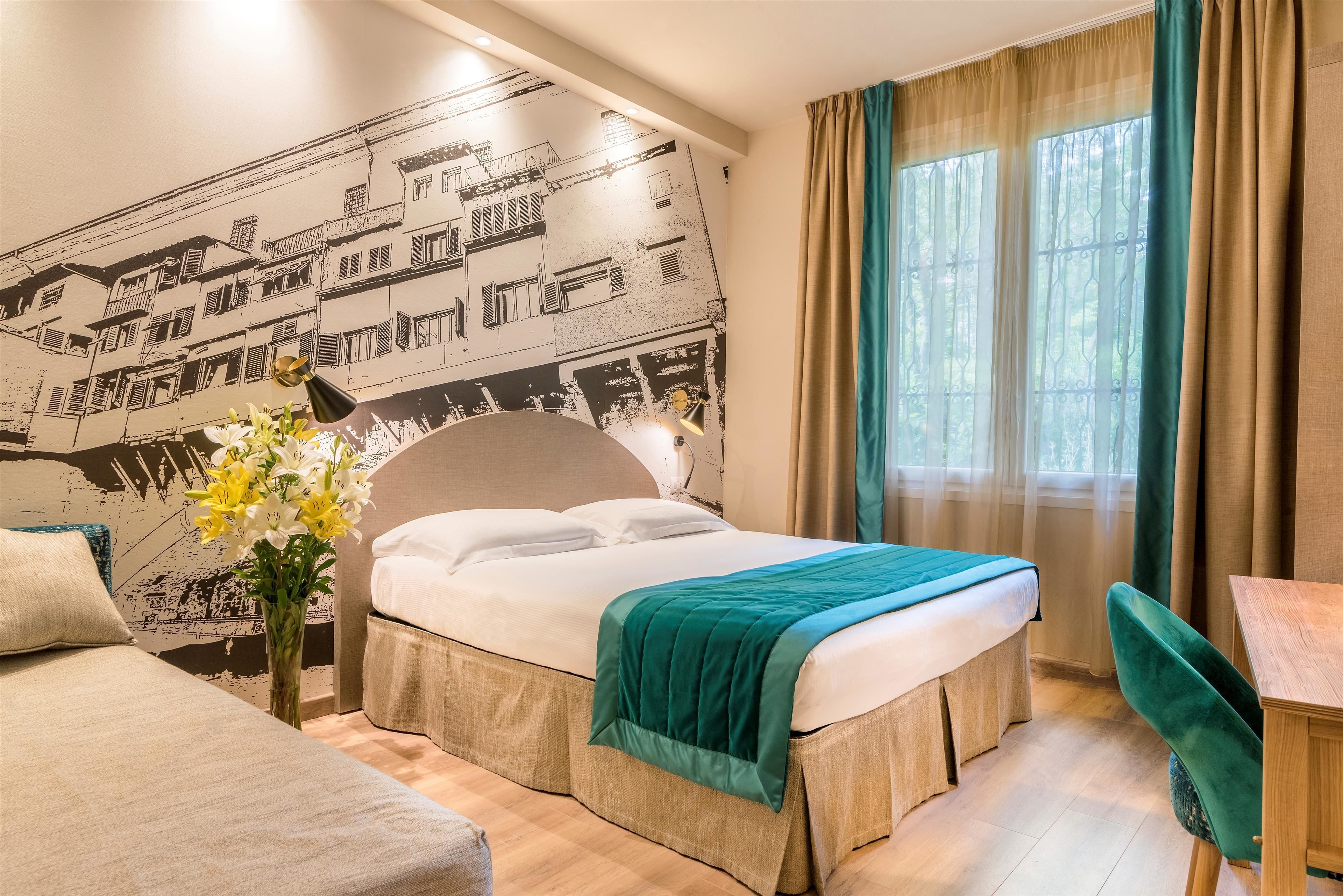 Ropa de cama de alta calidad y minibar 