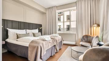 1 habitación, ropa de cama hipoalergénica y escritorio